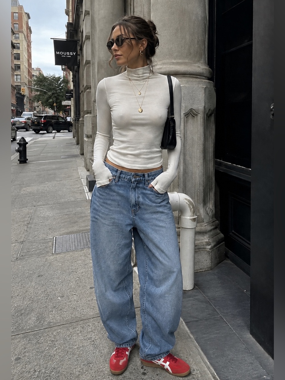 Free People We The Free Pixie Tee Ivory Ribbed Mock Neck Boho Top Medium